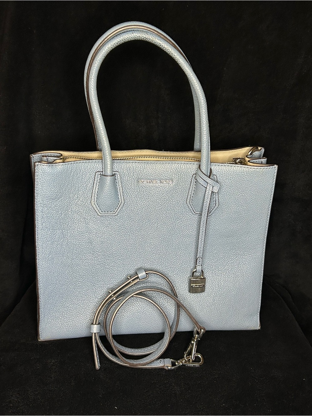 Michael Kors Blue Mercer Tote Bag